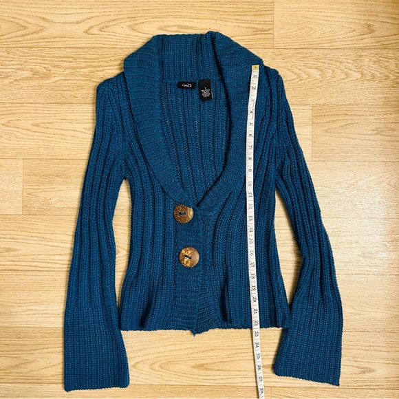 Rue21 Blue Knit Cardigan Sweater | Button Up | Size S - Picture 13 of 13